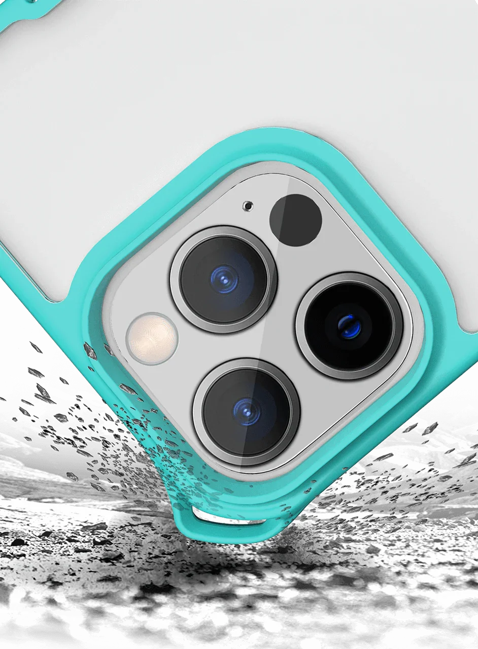 Itskins Hybrid Sling iPhone 13 Pro Cover - Light Blue - Tashqila Itskins Hybrid Sling iPhone 13 Pro Cover - Light Blue - Tashqila